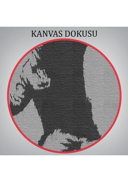Bansky'nin Çiçek Atan Adam Eseri Kanvas TABLO-5014