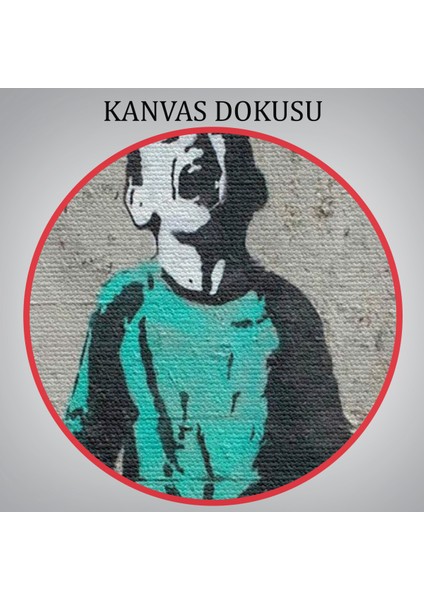 Bansky Takipçisi Olmadığı Için Ağlayan Sosyal Medya Cocugu Kanvas TABLO-5021 indirimleri