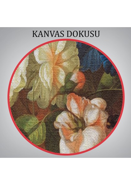 Çiçekler ve Meyveler Yağlıboya Görünüm Dekoratif Kanvas Duvar TABLOSU-5939
