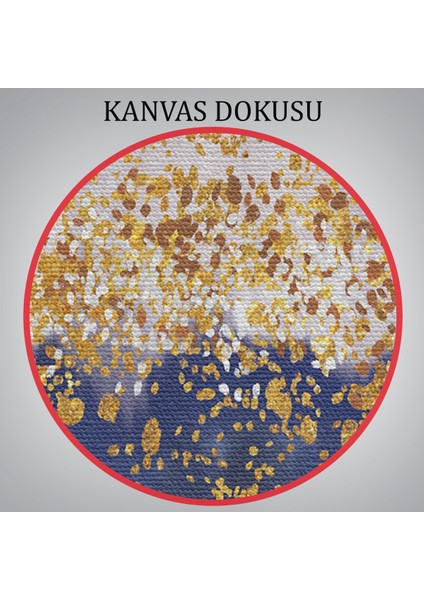 Mavi ve Gold'un Uyumu Modern Kanvas TABLO-5045 indirimleri