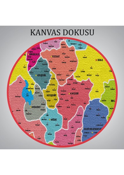 Türkiye Haritası Kanvas Tablo Il ve Ilçeli Ayrıntılı Eğitici Komşulu Tablo 2996 indirimleri