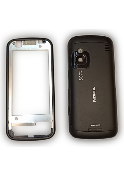 OEM Nokia C6-00 Kasa Kapak Tuş Takımı C6-00 Uyumlu Siyah Renk Orta Kasa Ön Kapak Arka Kapak Tuş Takımı