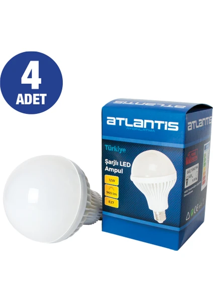 12W Şarjlı LED Ampul