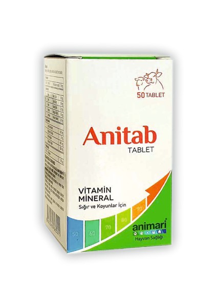 Anitab Tablet Vitamin Mineral Sığır ve Koyunlar İçin 50 Tablet