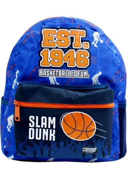 2 Bölmeli Basket Is Fun Anaokulu Çantası Mavi MU-9154