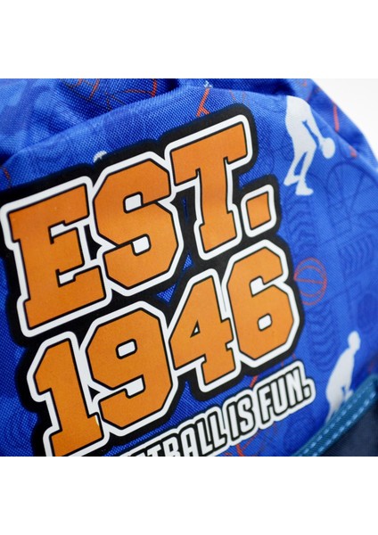 2 Bölmeli Basket Is Fun Anaokulu Çantası Mavi MU-9154
