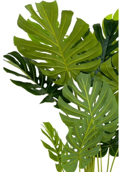 Monstera Ağacı 170CM Siyah Gümüş Metal Darbuka Saksıda modelleri