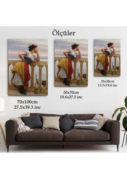 Eugen Von Blaas In Bekleyiş Isimli Eseri Duvar TABLOSU-6117 fırsatları