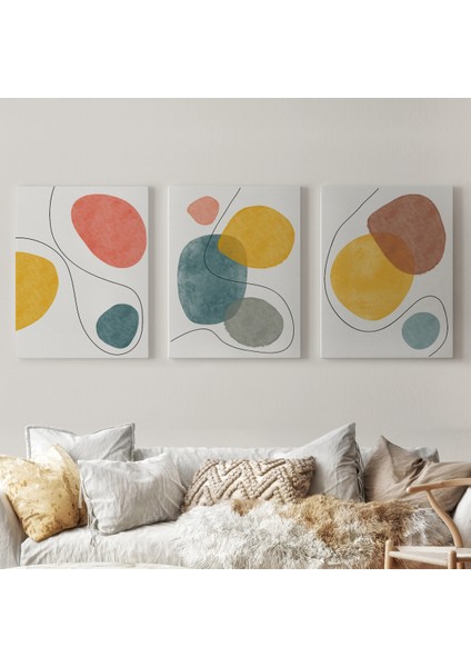 Soyut Tablo Seti 3 Parça Dekoratif Duvar Tablosu-Aa-1 fiyatları
