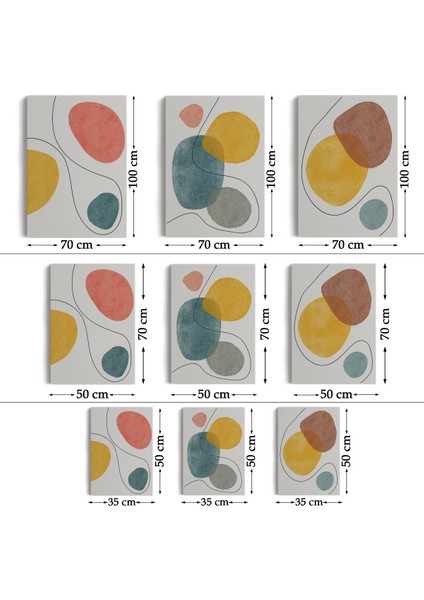 Soyut Tablo Seti 3 Parça Dekoratif Duvar Tablosu-Aa-1 fırsatları