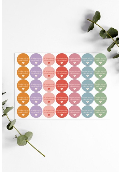 Bu Paket Sizin Için Özenle Hazırlandı Thank You Teşekkür Stickers Çıkartma PYTKSTK077