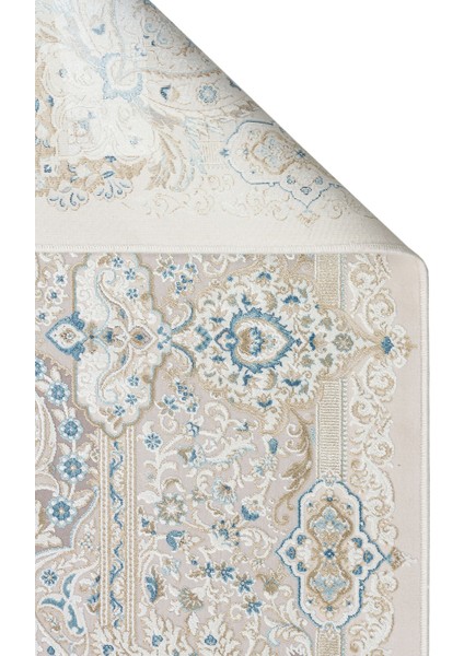 Palmıra Plm 01 Cream Blue Yumuşak Dokulu Yüksek Kaliteli Sık Dokuma Modern Makine Dokuması Halı fiyatları