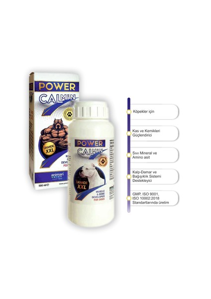 Power Calmin 500 ml Köpekler Için Mineral ve Amino Asit