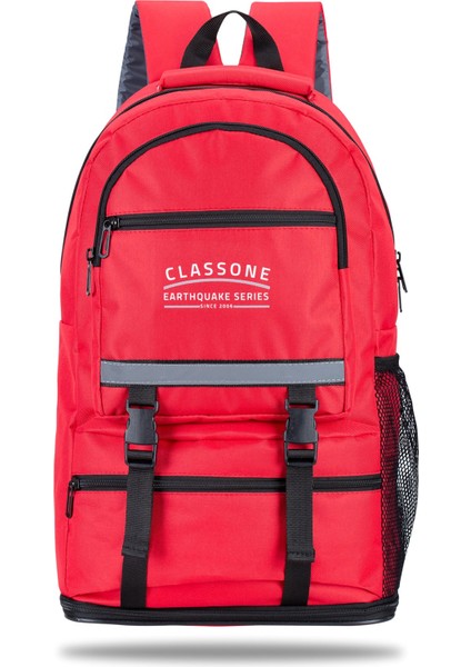 DP-OD105 WTX Pro Su Geçirmez Kumaş Deprem Sırt Çantası Kırmızı