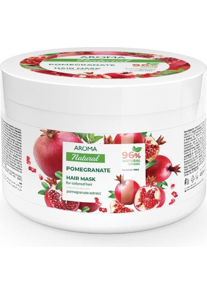 Boyalı Saçlar Için Saç Maskesi Aroma Natural Nar 450 ml