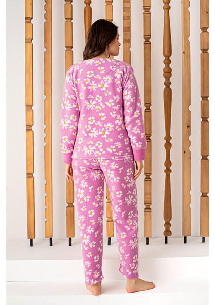 Kışlık Kadın Polar Pijama Takımı - Yılbaşı Pijaması