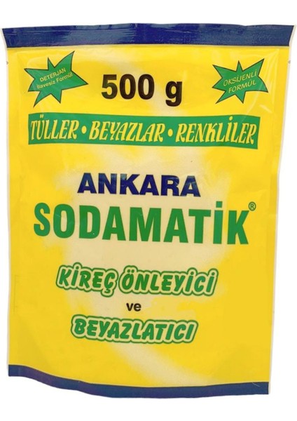 Ankara Sodamatik Kireç Önleyici ve Beyazlatıcı 500 Gr (Tüller - Beyazlar - Renkliler)