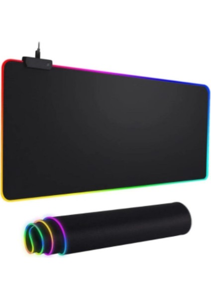 Rgb Mouse Pad LED Işıklı Baskısız Siyah Renk Gaming Mouse Pad 80X30CM