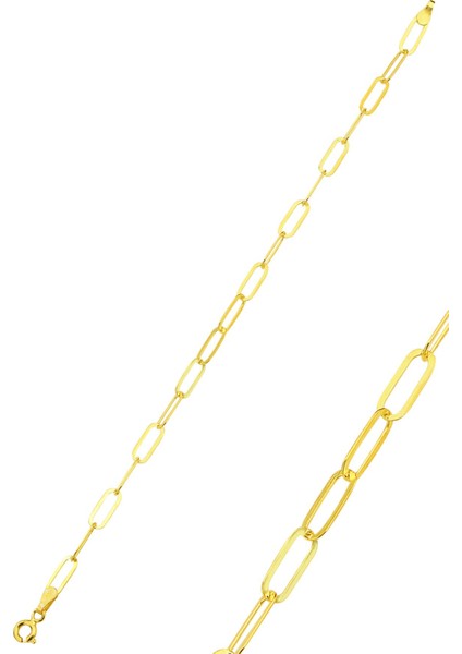 Gümüş Altın Yaldızlı Ataç Bileklik SGTL12264GOLD