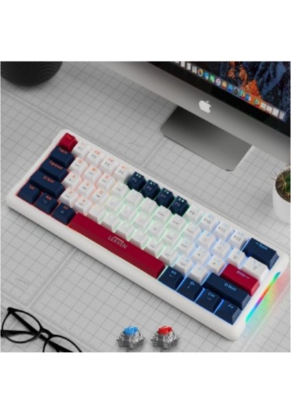 K610 Rgb Red Switch 61 Tuş Mini Gaming Oyuncu Kablolu Klavye Red Switch