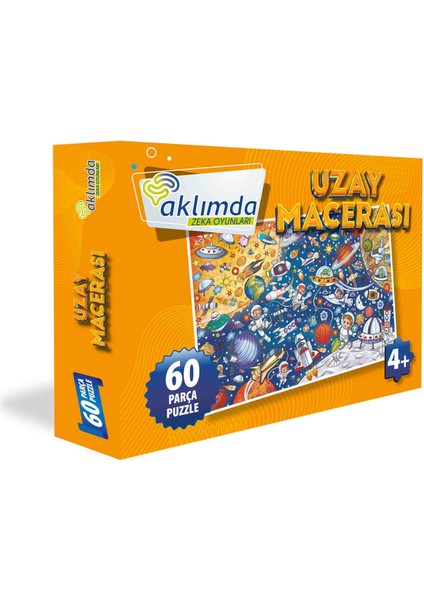 Aklımda Zeka Oyunları 60 Parça Puzzle -Uzay Macerası