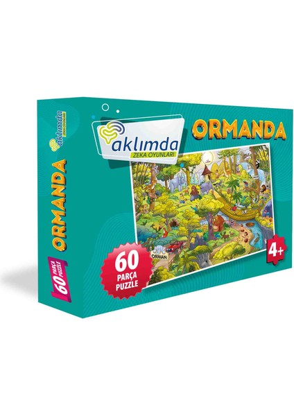 Aklımda Zeka Oyunları 60 Parça Puzzle -Ormanda