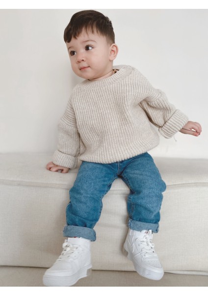 Eyc Baby Taş Bebek / Çocuk Oversize Triko Kazak Unisex