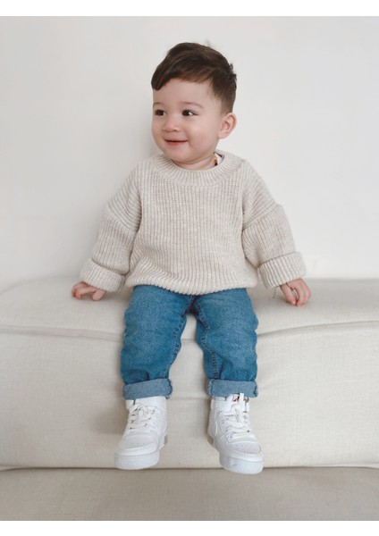 Eyc Baby Taş Bebek / Çocuk Oversize Triko Kazak Unisex