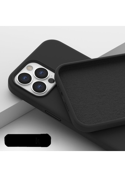 iPhone 15 Pro Kılıf Darbe Emici Içi Kadife Lansman Leke Tutmaz Mor Renk Silikon Kapak