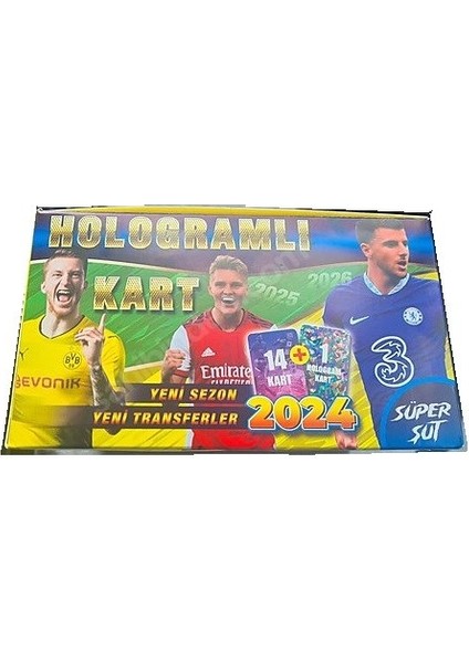 Sepeti Yeni Sezon Süper Şut Hologramlı Seri 2024 Futbol Kartı 360 Kart indirimleri