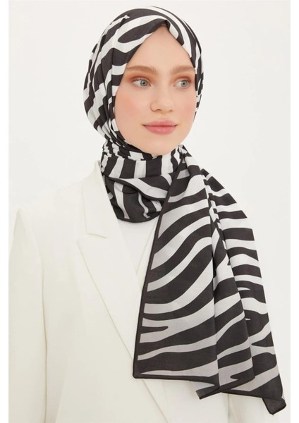 Zebra Modal Şal Siyah Beyaz fiyatları