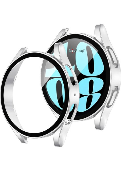 Samsung Galaxy Watch 6 Seri 44MM ile Uyumlu Ekran Koruyucu Cam ve Kasa Koruyucu Sert Pc