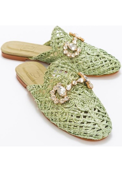 7668 Yeşil Kadın Terlik