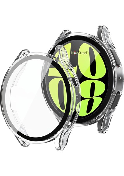 Samsung Galaxy Watch 6 Seri 44MM ile Uyumlu Ekran Koruyucu Cam ve Kasa Koruyucu Sert Pc
