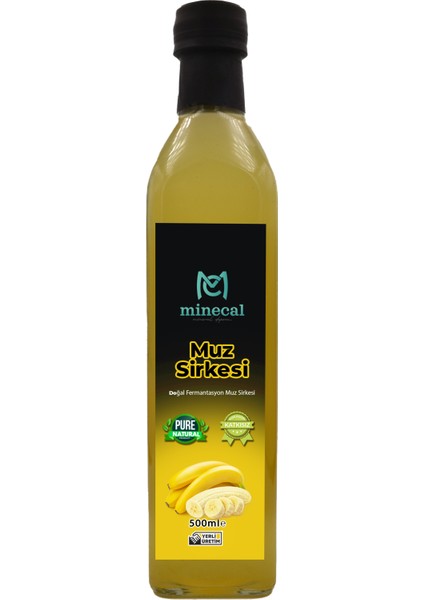 Muz Sirkesi 500 ml – %100 Katkısız Doğal | Şekersiz | Koruyucu Içermez