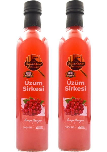 Tarihi Sultanahmet Baharatçısı Üzüm Sirkesi 2X500ML (Özel Üretim)