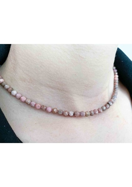 Rodonit Kolye 4 mm Faset Kesim