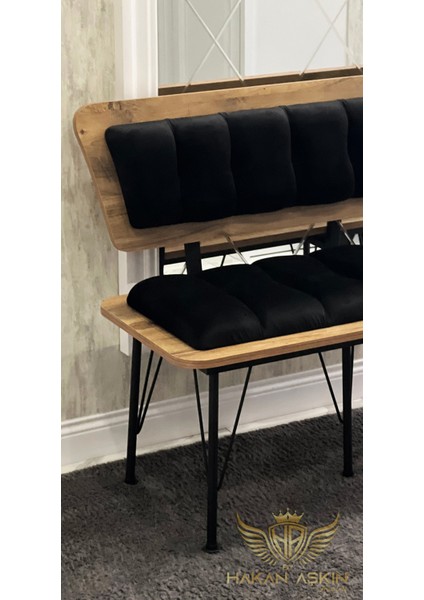 Metal Ayaklı Metal Alt Kasalı New Atlantik Wood 2023 Sırtlı Bench Bank modelleri