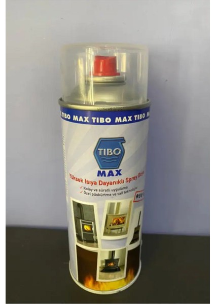 Max Şömine Sprey Boyası Yüksek Isıya Dayanıklı Metal Effect Gri