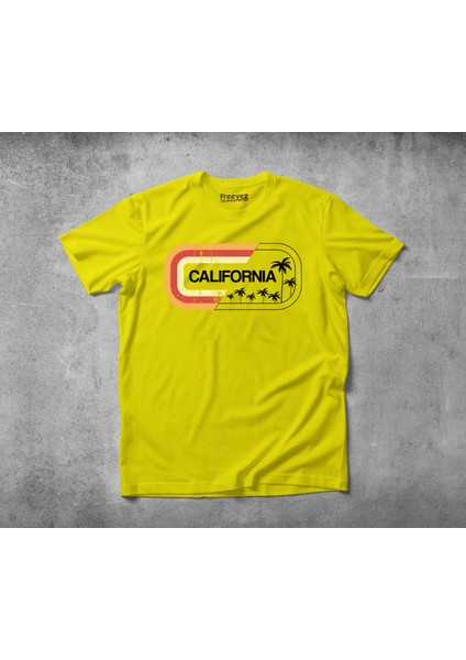 California Pamuklu Penye T-Shirt