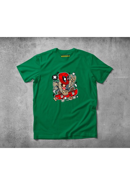 Deadpool Skater Pamuklu Penye T-Shirt