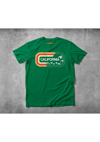 California Pamuklu Penye T-Shirt
