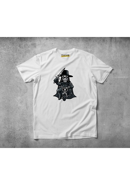 Vendetta Biker Pamuklu Penye T-Shirt