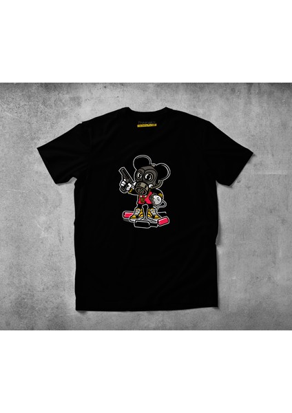 Gangsta Mouse Pamuklu Penye T-Shirt