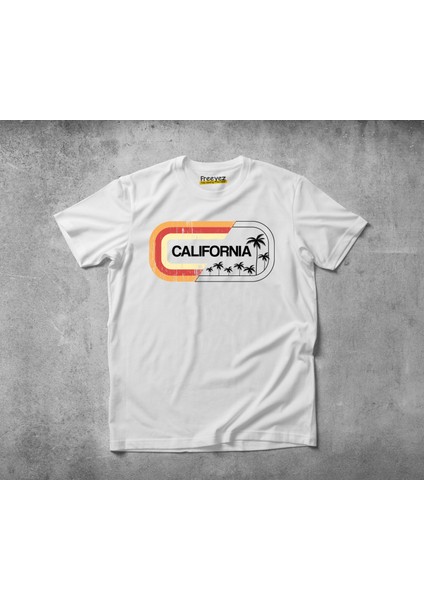 California Pamuklu Penye T-Shirt