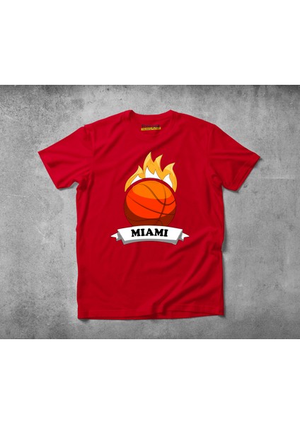 Miami Ball Pamuklu Penye T-Shirt