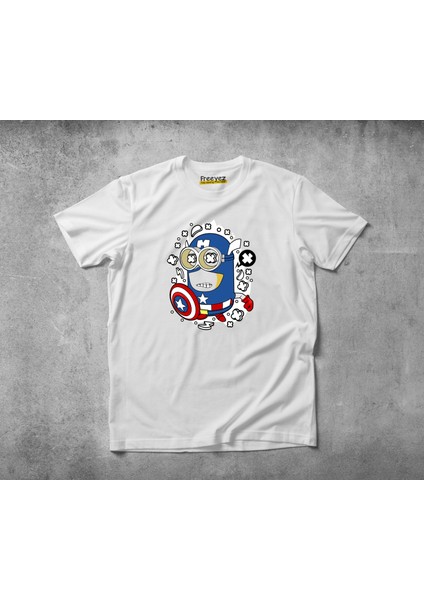 Captain Minion Pamuklu Penye T-Shirt