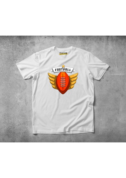 Football Pamuklu Penye T-Shirt