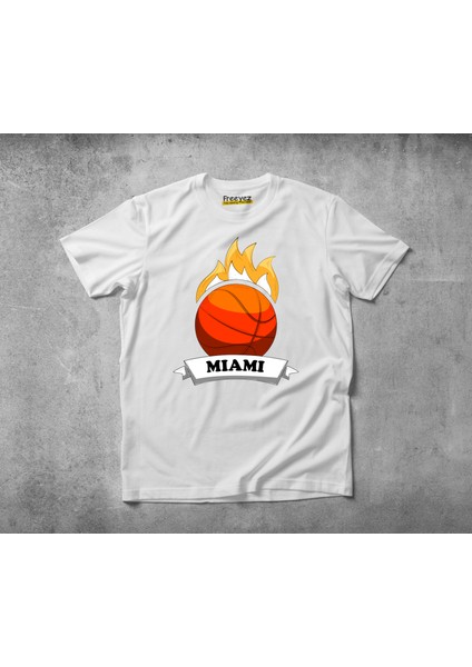 Miami Ball Pamuklu Penye T-Shirt