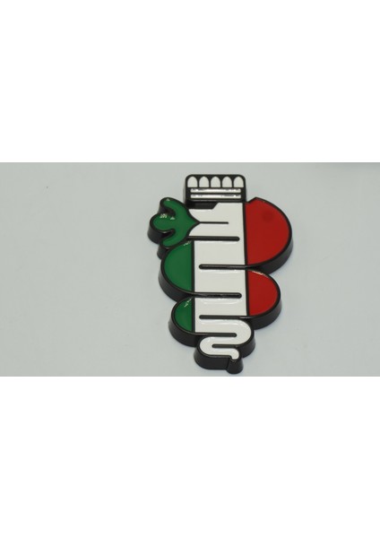 Alfa Romeo Bagaj 3m 3D Krom Metal Snake Logo